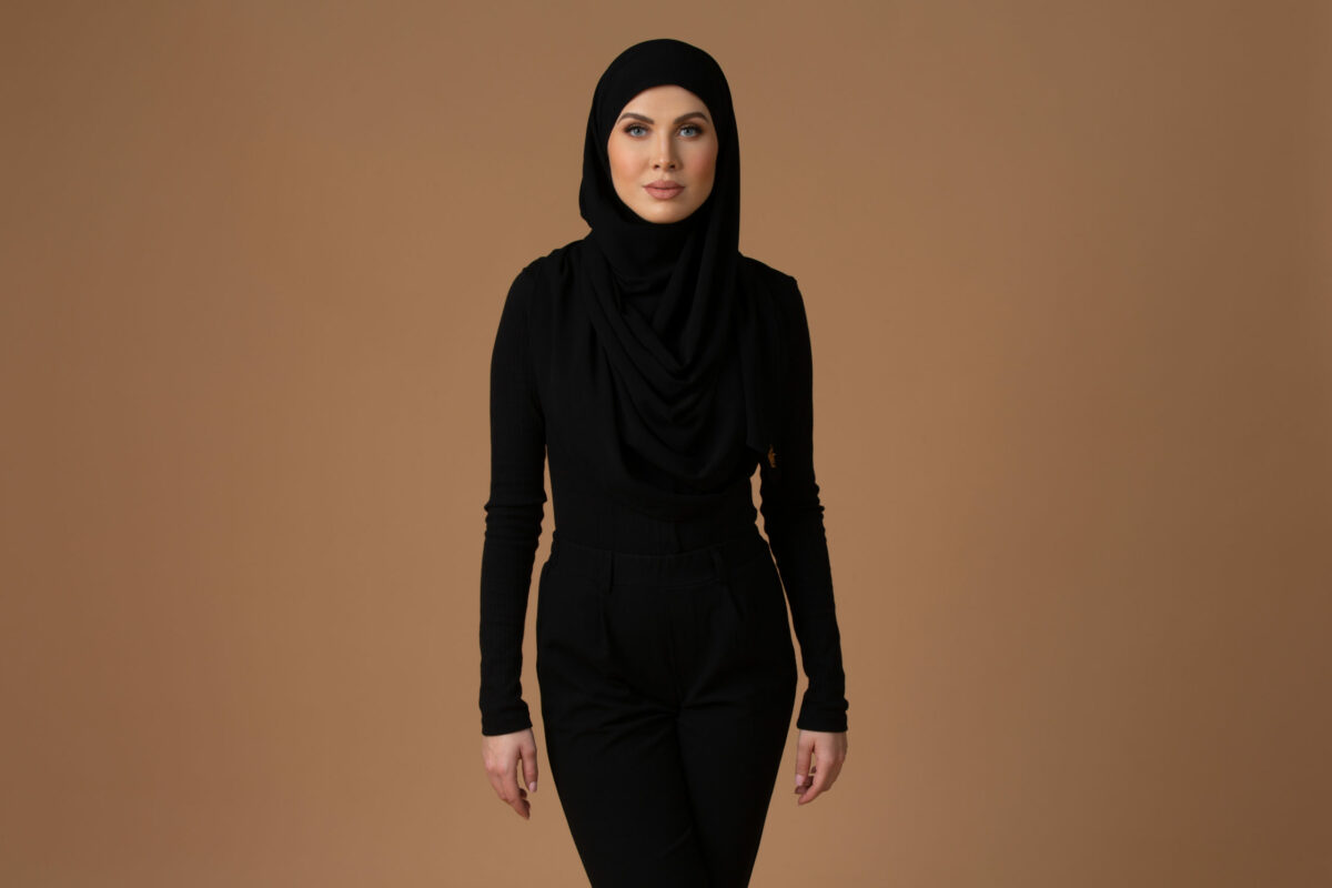 Hijab innovant, bonnet intégré, tout en un