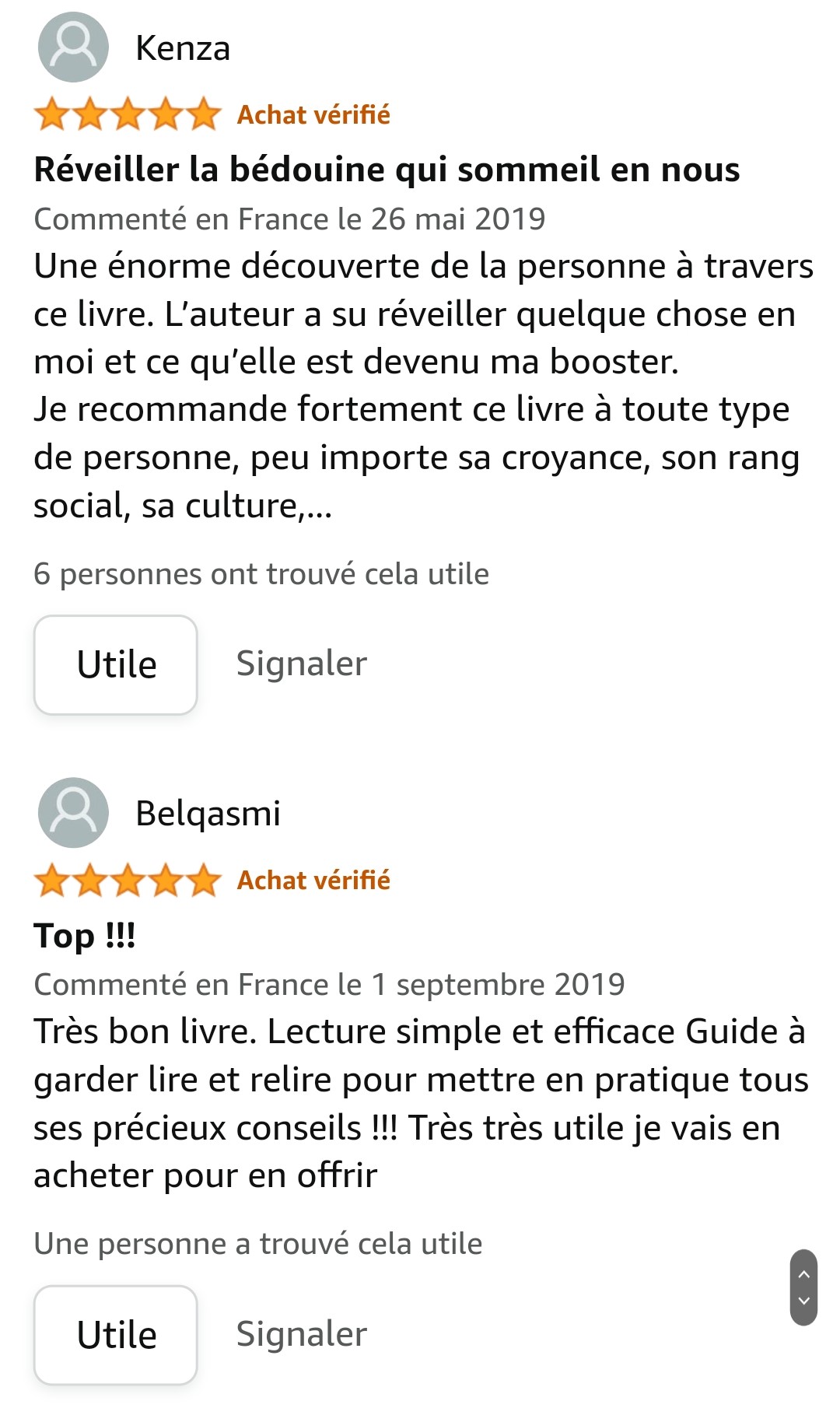 AVIS AMAZON REVEILLE LA BEDOUINE EN TOI