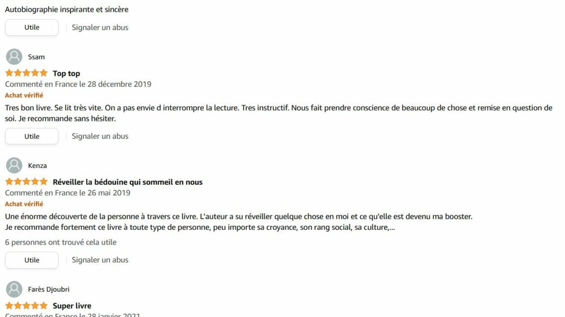 AVIS AMAZON REVEILLE LA BEDOUINE EN TOI