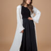 Abaya Bedouine ÉCRU avec ceinture noire