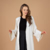 Abaya Bedouine ÉCRU avec ceinture noire