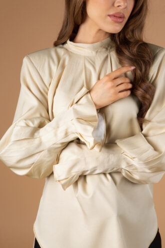 Blouse bedouine avec manche évasée et zip sur le coté pour différents styles