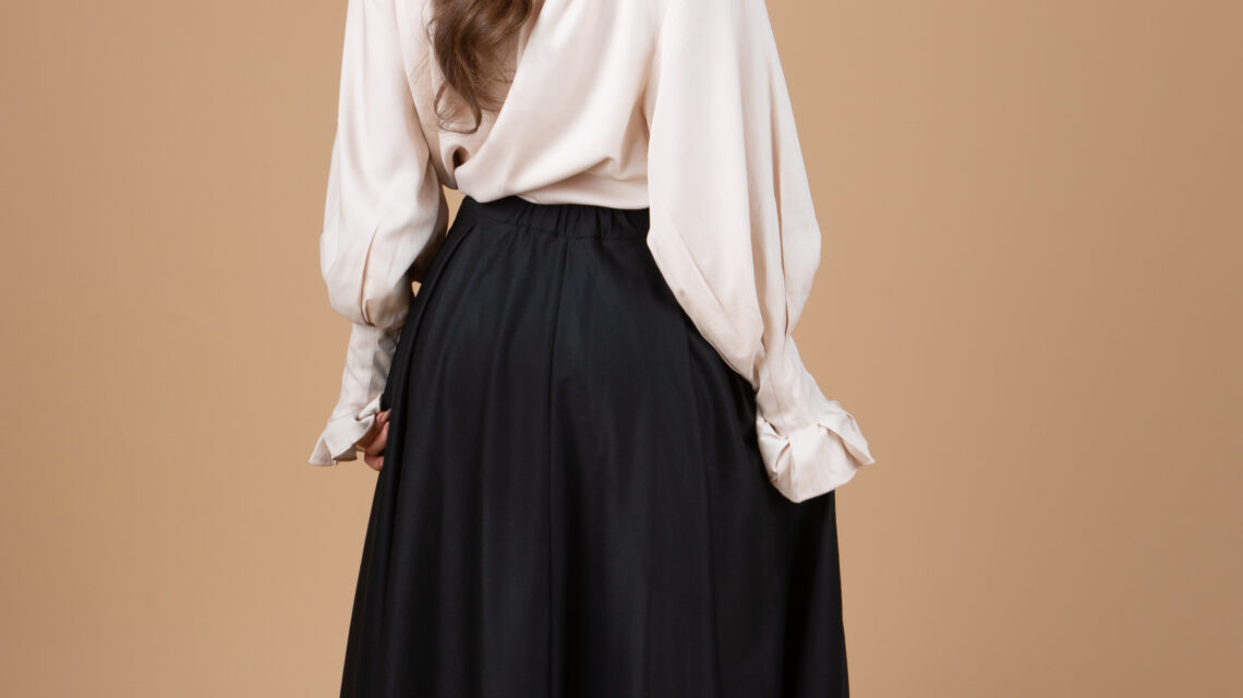 Jupe haute Bedouine doublée avec taille haute