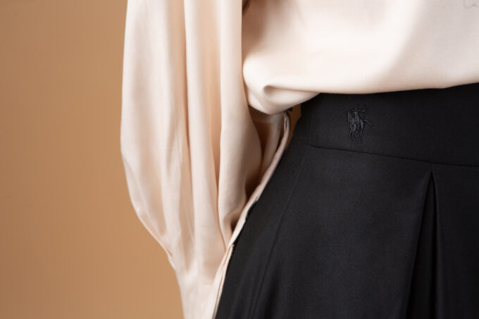 Jupe haute Bedouine doublée avec taille haute